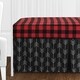 preview thumbnail 2 of 3, Woodland Buffalo Plaid Collection Boy 4pc Nursery Crib Bedding Set - Red and Black Rustic Country Deer Lumberjack Arrow