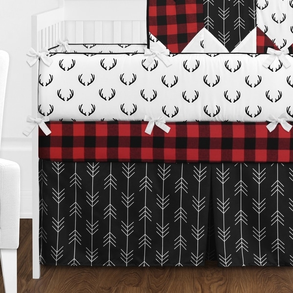 red and black plaid nursery