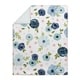 preview thumbnail 4 of 4, Navy Blue Pink Watercolor Floral Girl 11pc Nursery Crib Bedding Set - Blush Green White Shabby Chic Flower