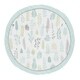 preview thumbnail 1 of 0, Blue Leaf Boy Girl Baby Tummy Time Playmat - Turquoise Grey Green Tropical Botanical Rainforest Jungle Sloth