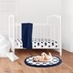 preview thumbnail 2 of 0, Woodland Bear Collection Boy Baby Tummy Time Playmat - Navy Blue and White