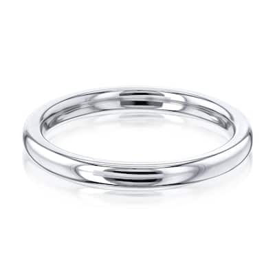 Kobelli 14k Solid Gold Plain 2mm Women's Comfort Fit Nara Wedding Ring (High Polished)
