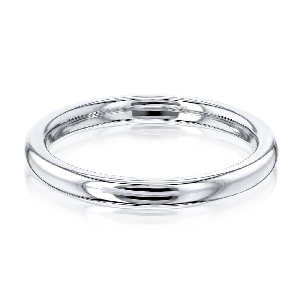 Kobelli 14k Solid Gold Plain 2mm Women's Comfort Fit Nara Wedding Ring (High Polished)