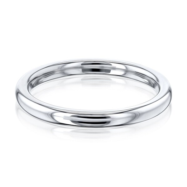 white gold comfort fit women's wedding band