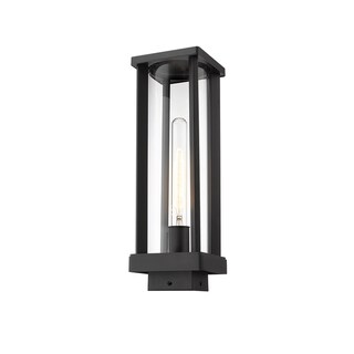 Glenwood 1 Light Outdoor Post Mount Fixture - Black