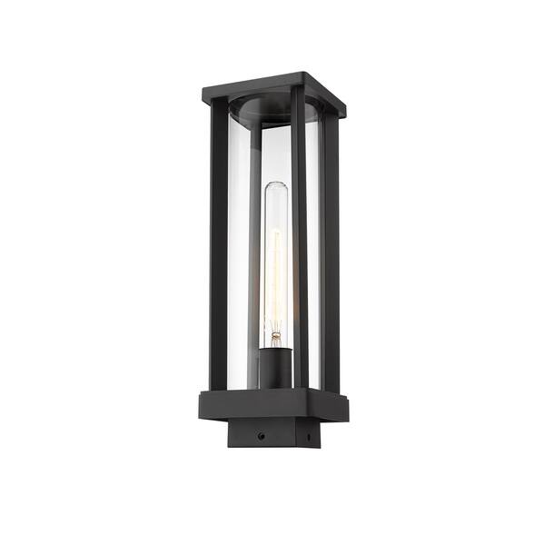 slide 1 of 1, Glenwood 1 Light Outdoor Post Mount Fixture - Black
