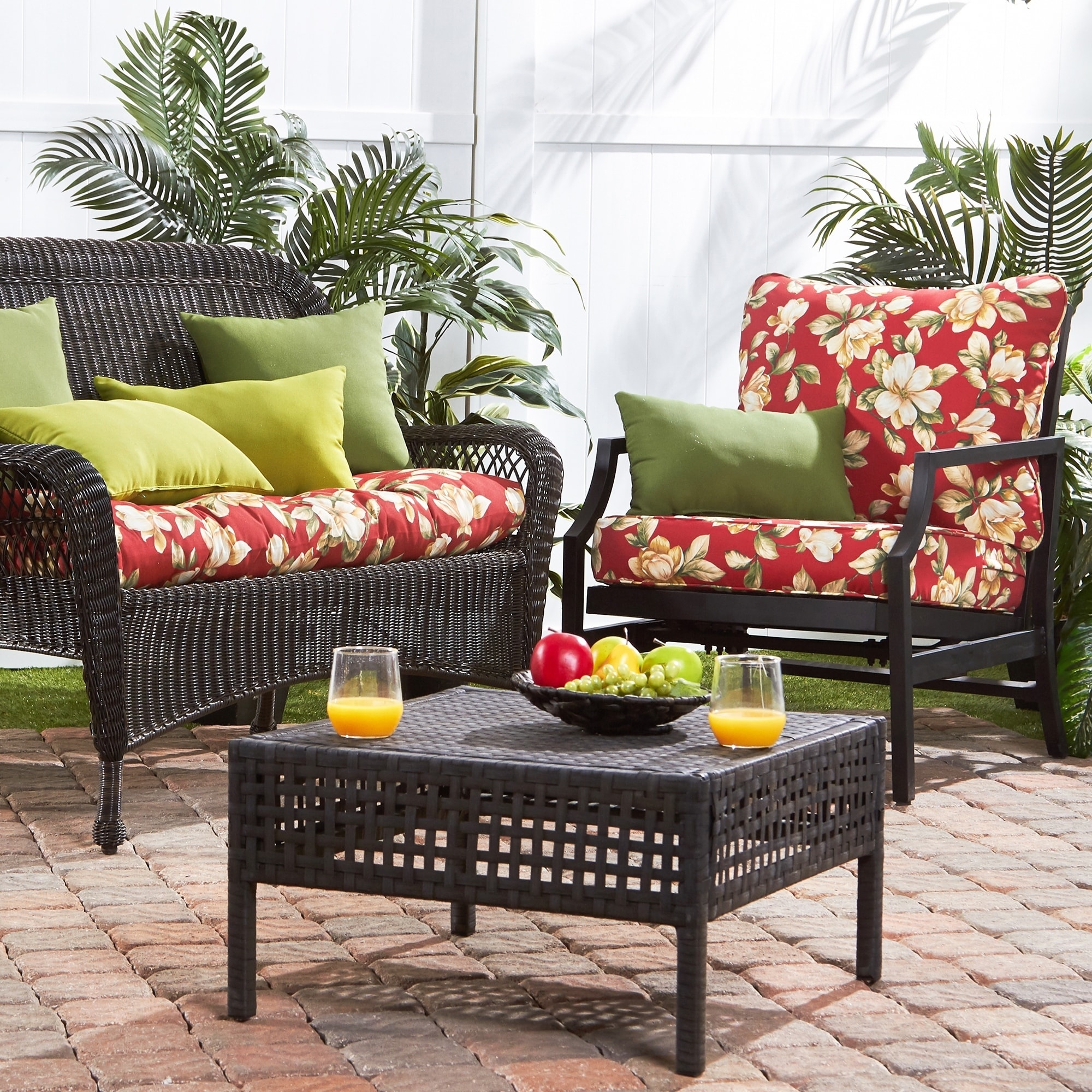 roma floral outdoor cushions