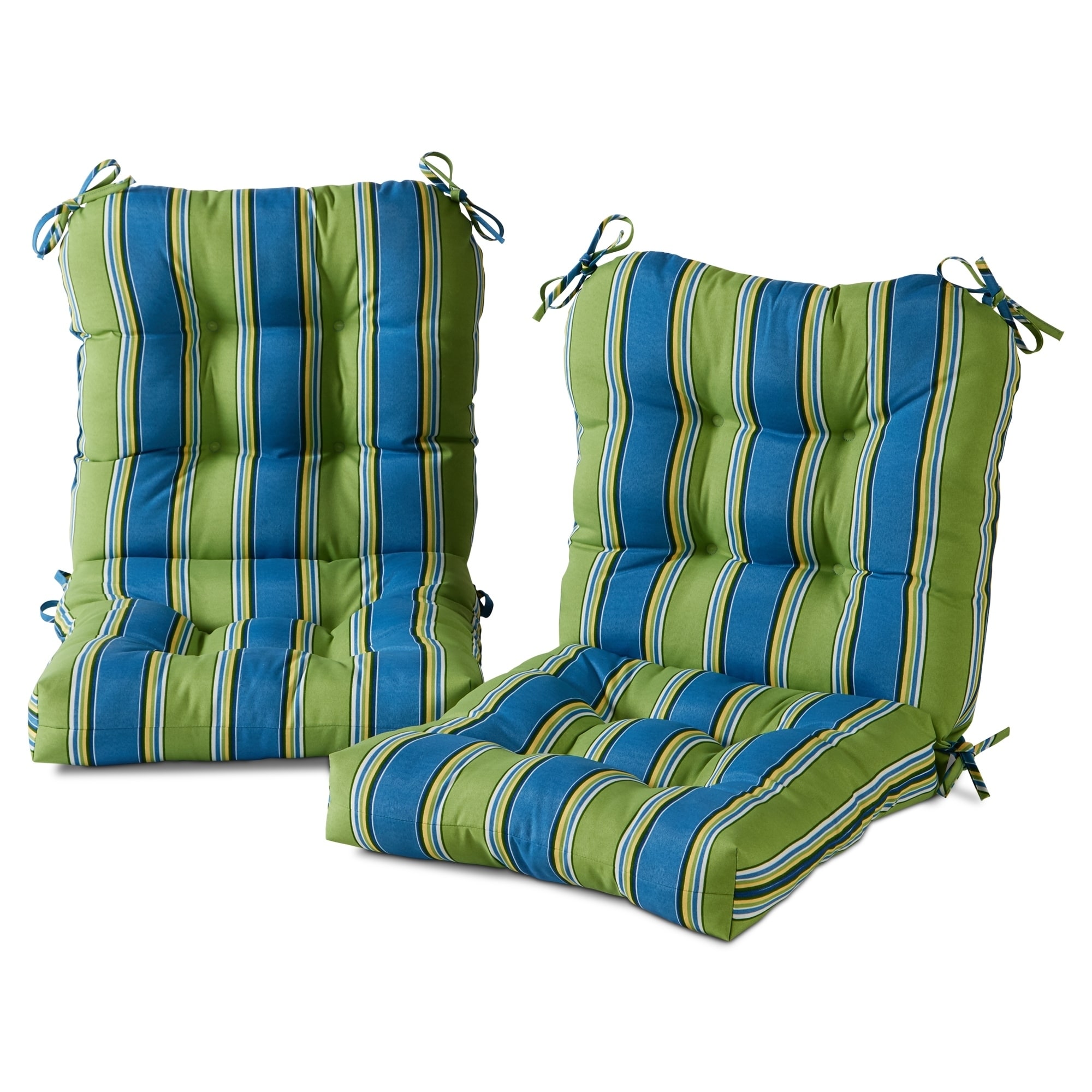 Greendale Home Fashions 42 x 21 in. Outdoor Seat/Back Chair Cushion Brick Stripe