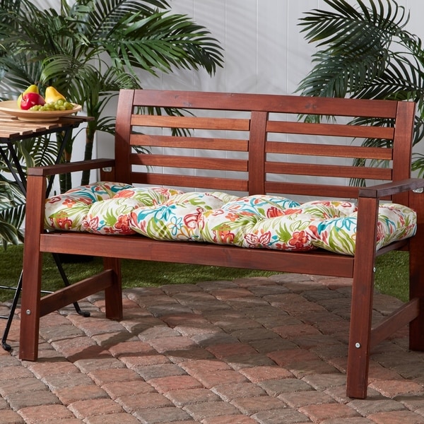 outdoor patio bench with cushion