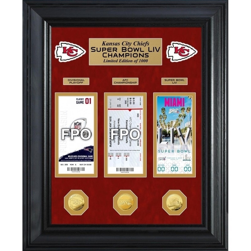 Kansas City Chiefs Road to Super Bowl 54 Deluxe Gold Coin & Ticket