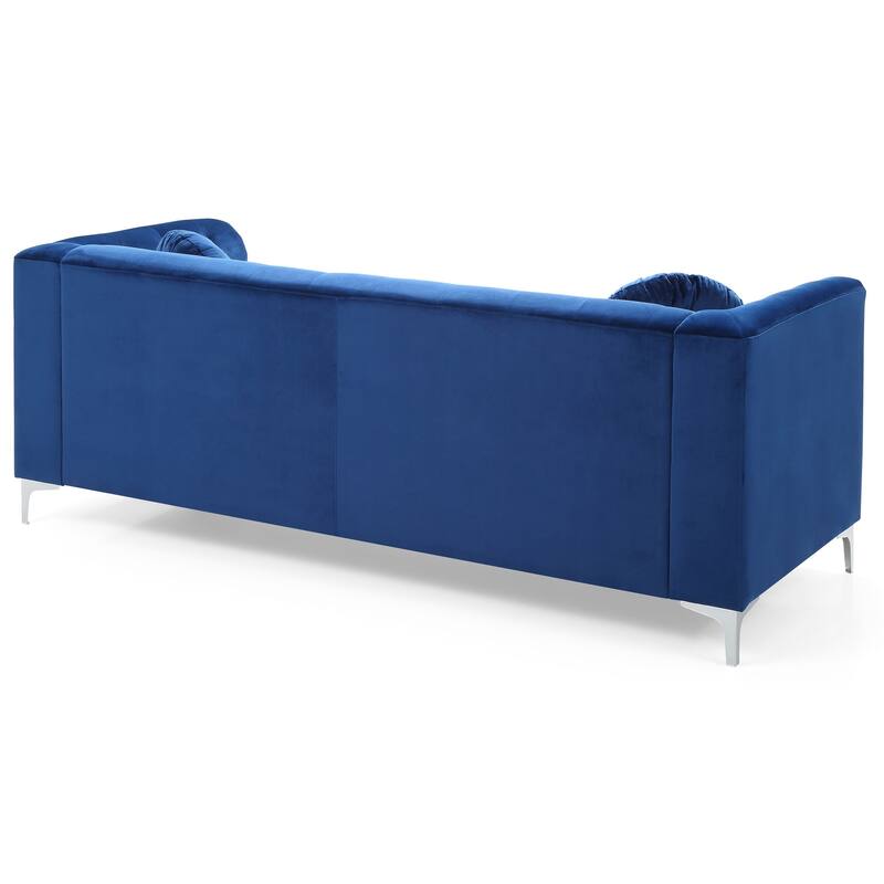 Pompano Velvet Button Tufted Sofa