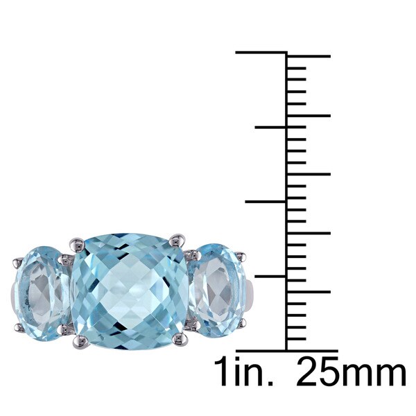 Miadora Sterling Silver Sky Blue Topaz Ring