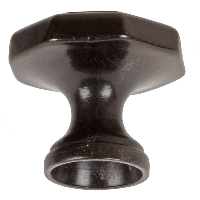 GlideRite 5-Pack 1-1/8 in. Oil Rubbed Bronze Octagon Cabinet Knobs - Oil Rubbed Bronze