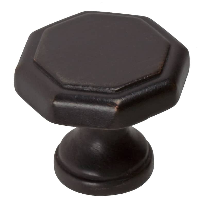 GlideRite 5-Pack 1-1/8 in. Oil Rubbed Bronze Octagon Cabinet Knobs - Oil Rubbed Bronze
