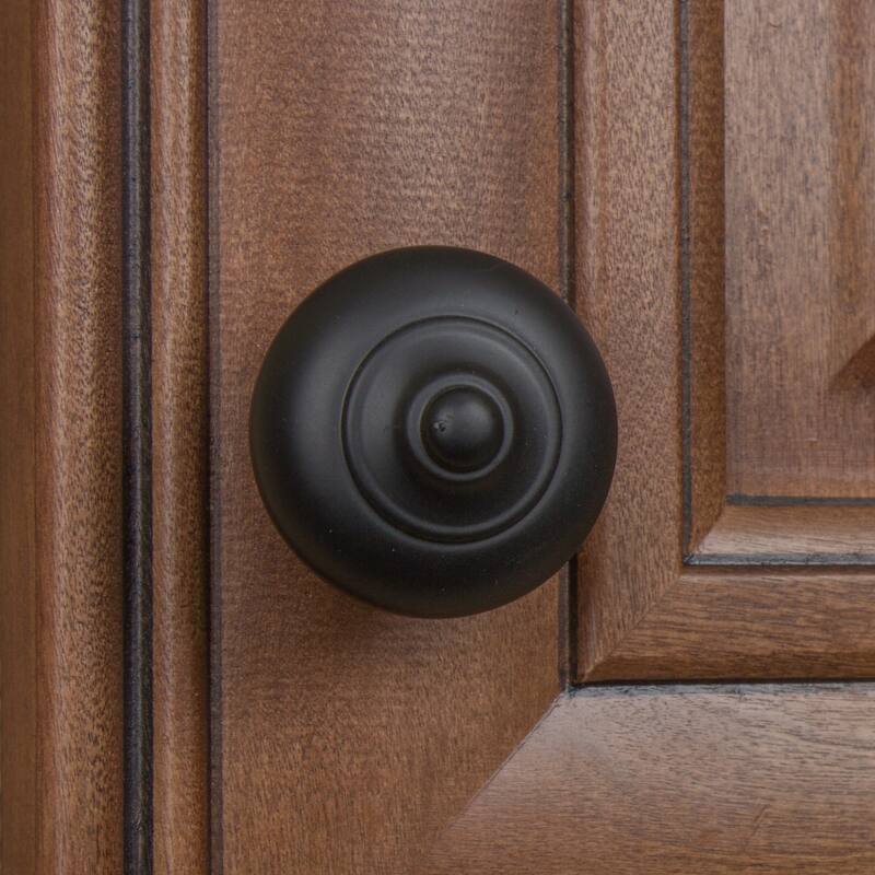 GlideRite 5-Pack 1-1/2 in. Matte Black Round Mushroom Cabinet Knobs - Matte Black