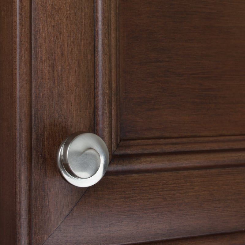 GlideRite 5-Pack 1-1/8 in. Satin Nickel Swirl Wave Cabinet Knobs - Satin Nickel