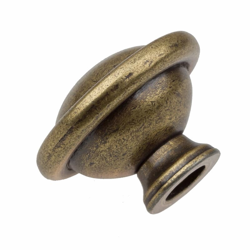 GlideRite 5-Pack 1-1/8 in. Antique Round Ring Cabinet Knobs