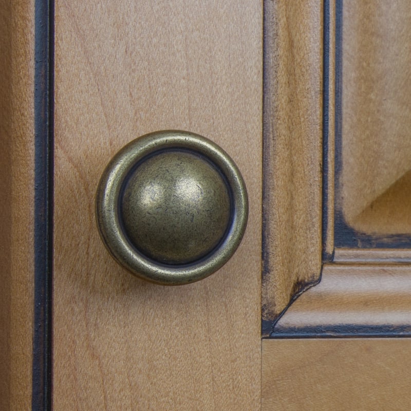 GlideRite 5-Pack 1-1/8 in. Antique Round Ring Cabinet Knobs