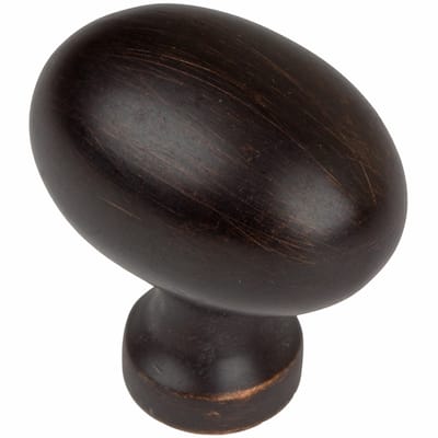 GlideRite 5-Pack 1-1/8 in. Oil Rubbed Bronze Oval Cabinet Knobs - Oil Rubbed Bronze