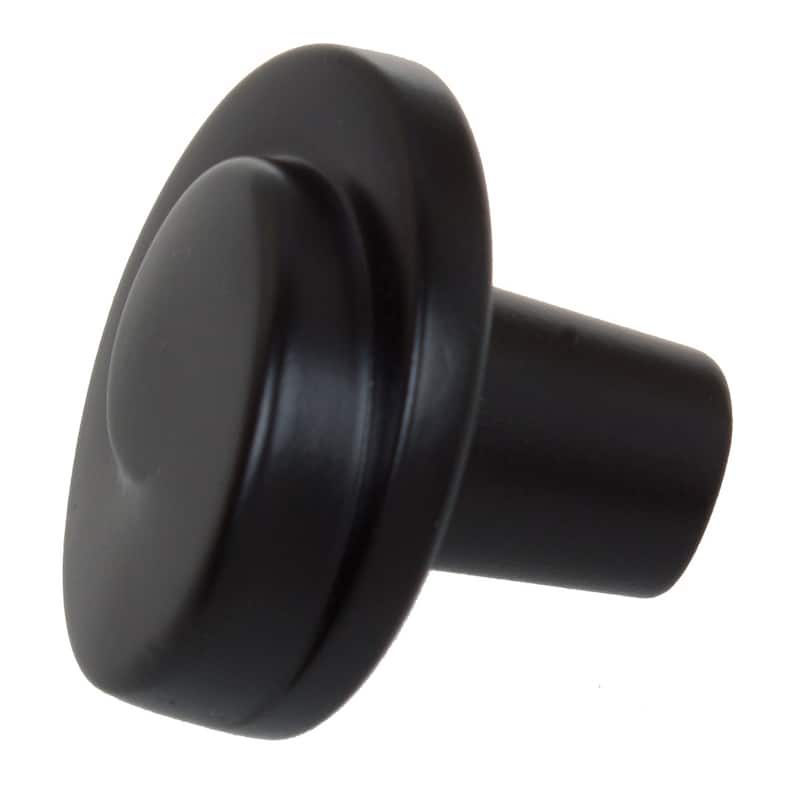 GlideRite 5-Pack 1-1/8 in. Matte Black Swirl Wave Cabinet Knobs - Matte Black
