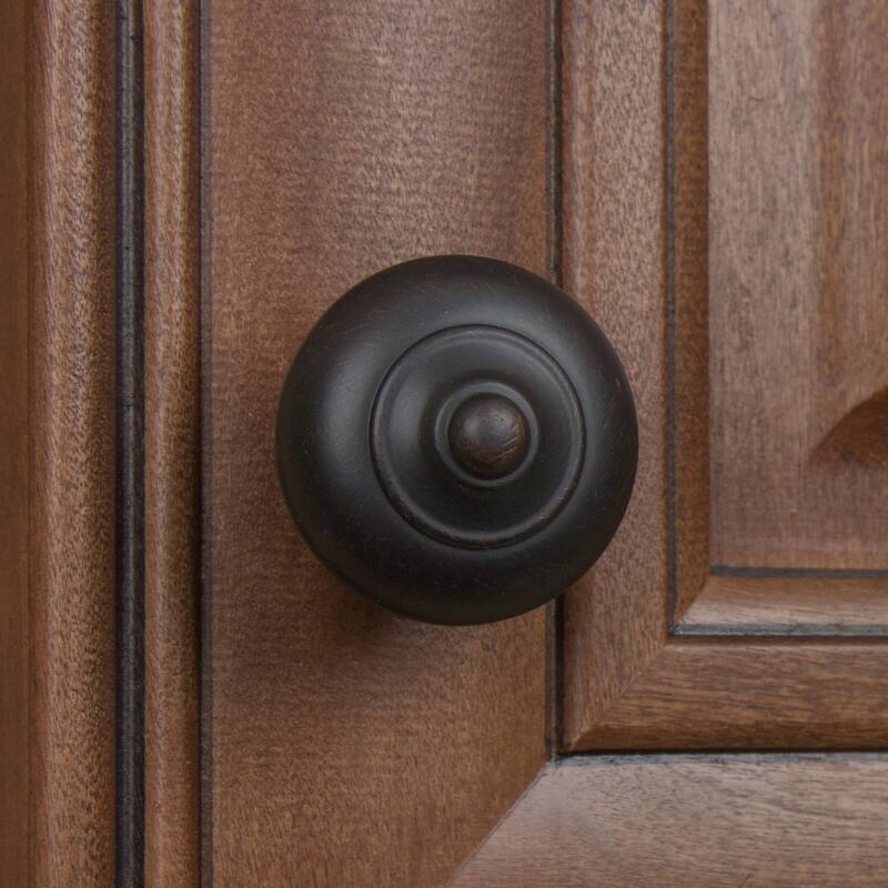 GlideRite 5-Pack 1-1/2 in. Oil Rubbed Bronze Round Mushroom Cabinet Knobs - Oil Rubbed Bronze