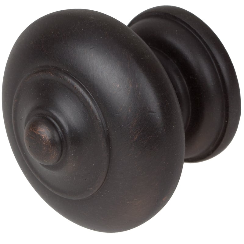 GlideRite 5-Pack 1-1/2 in. Oil Rubbed Bronze Round Mushroom Cabinet Knobs - Oil Rubbed Bronze