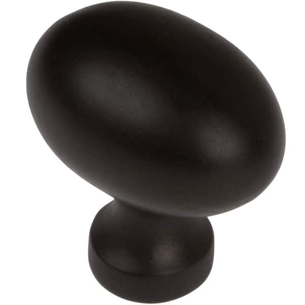 GlideRite 5Pack 11/8 in. Matte Black Oval Knobs Matte Black