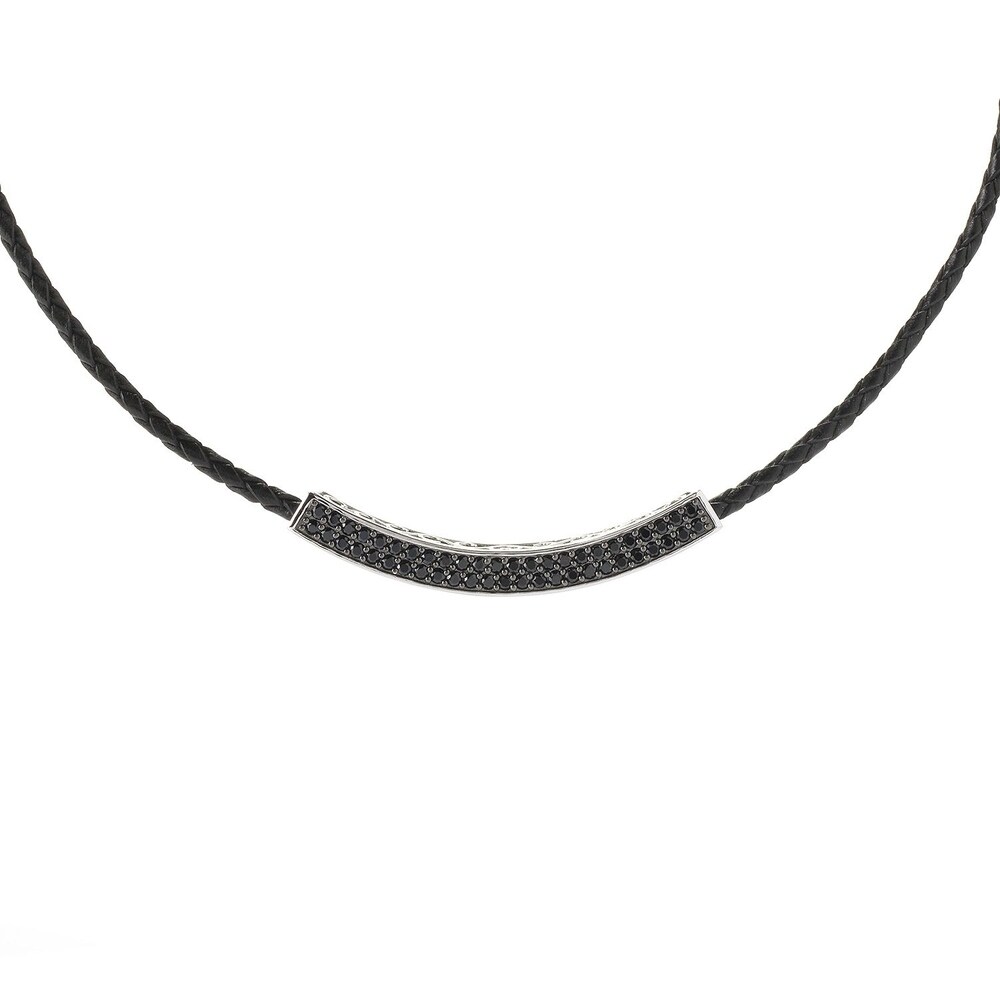 Pinctore Sterling Silver 2ctw White Topaz Necklace 18L