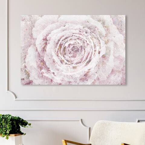 Oliver Gal Floral and Botanical Wall Art Canvas Prints 'Blush Winter Flower Amethyst' Florals - Pink, White