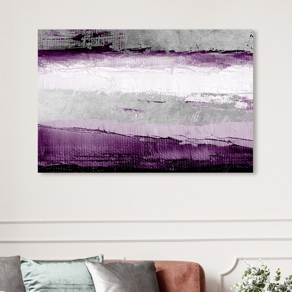 Purple Queen Flower Stretched Canvas Print Framed Wall Art Home Decor Painting 