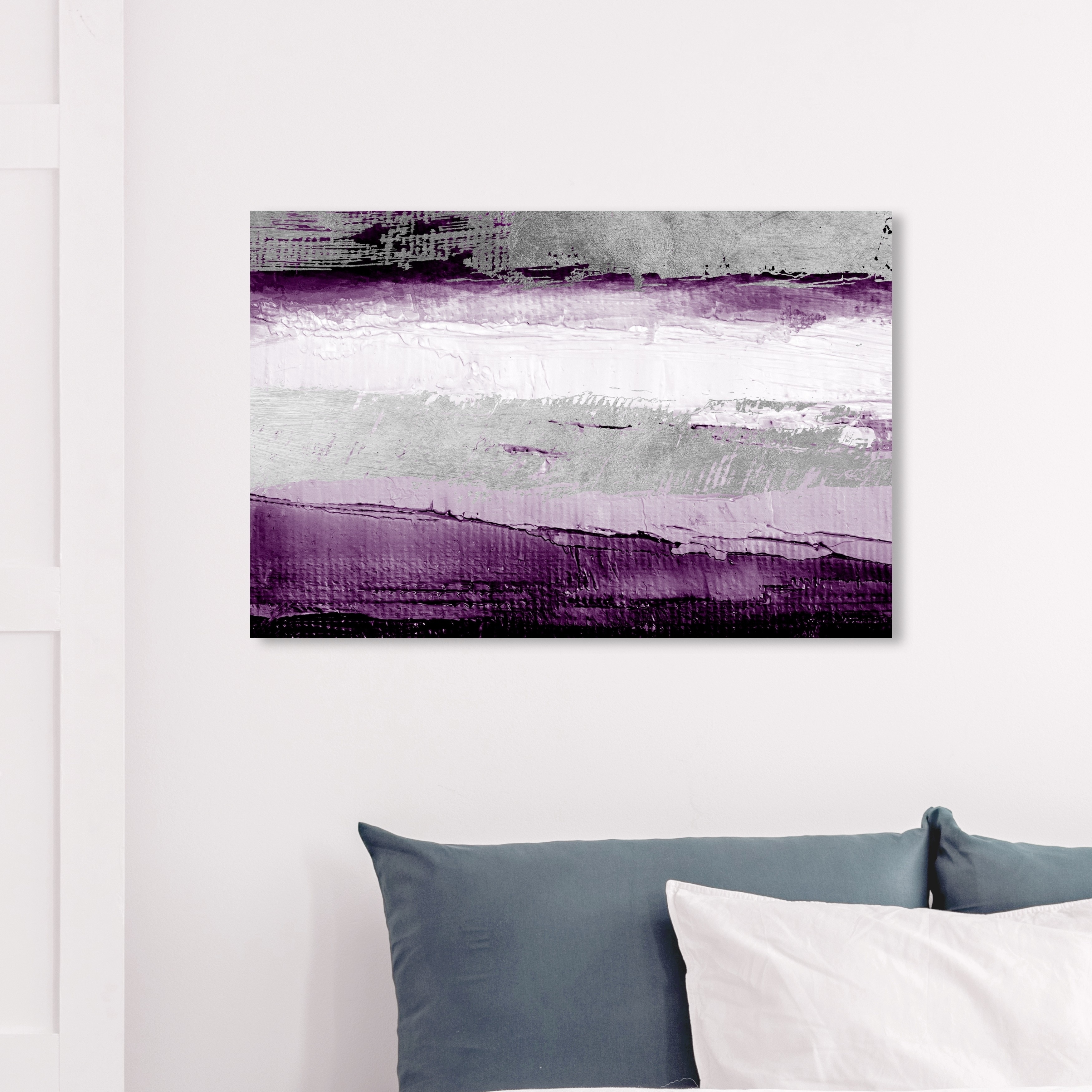 Oliver Gal Abstract Wall Art Canvas Prints 'Envision And Elevate Violet' Paint - Purple, Gray - Overstock - 30764957