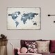 Oliver Gal Maps and Flags Wall Art Canvas Prints 'Mapamundi New Worlds ...