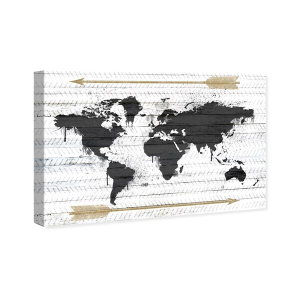 Oliver Gal Maps and Flags Wall Art Canvas Prints 'Mapamundi