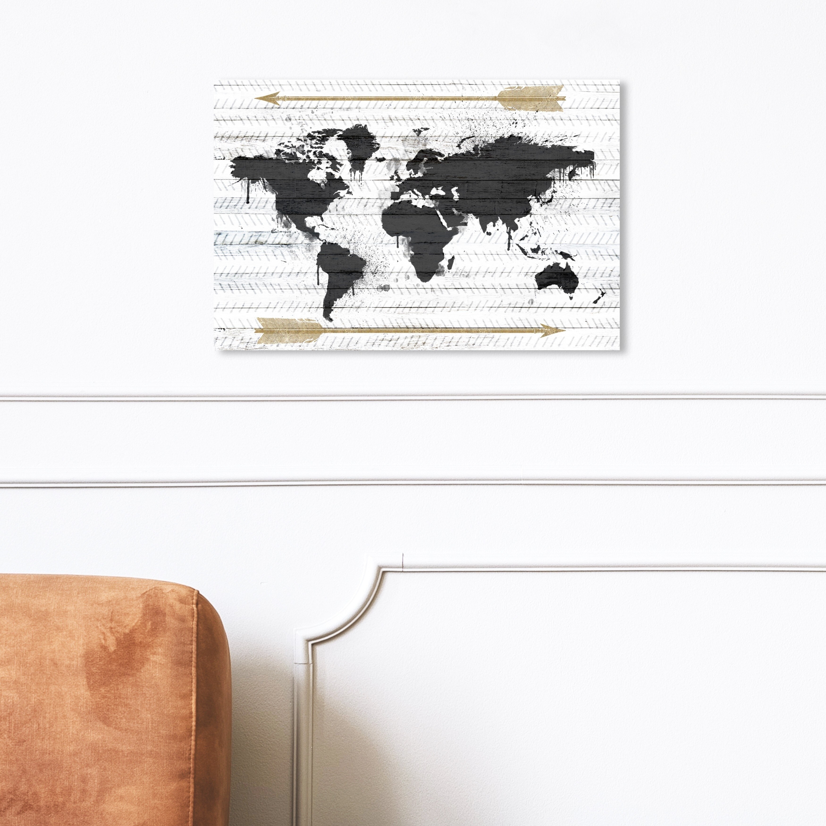 Oliver Gal Maps and Flags Wall Art Canvas Prints 'Mapamundi