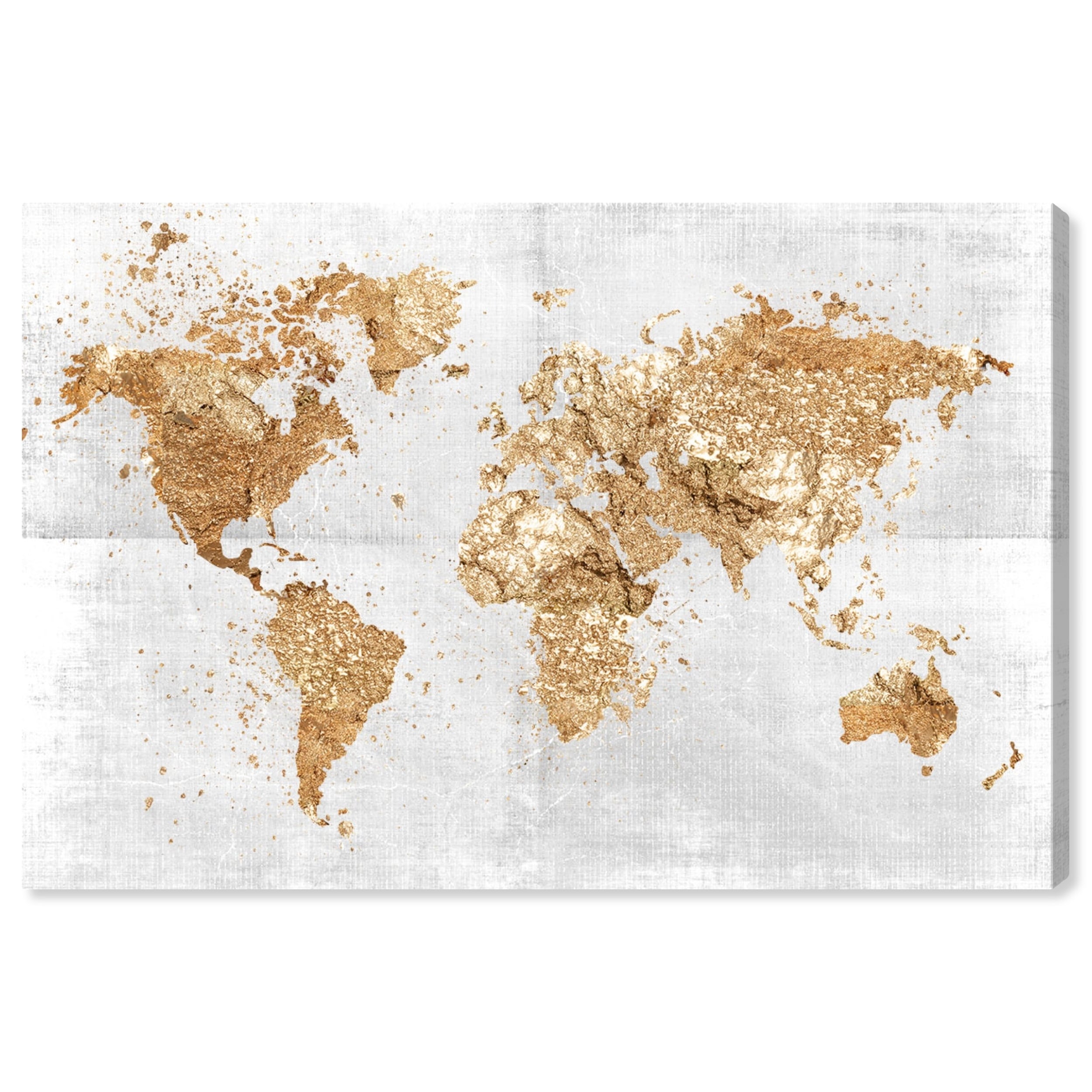 Oliver Gal Maps and Flags Wall Art Canvas Prints 'Mapamundi on the