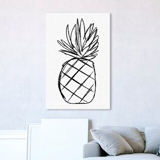 Oliver Gal Food and Cuisine Wall Art Canvas Prints 'Pineapple Sketch ...