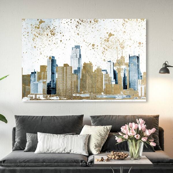 A closer look at Abstract Skyline Wall Art For Sale