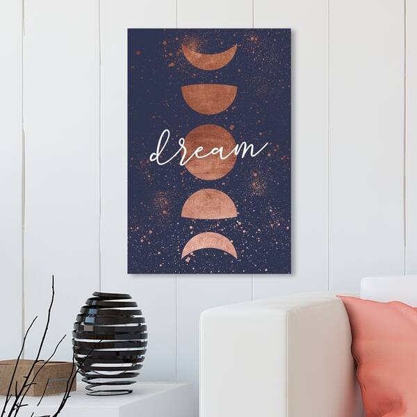 Oliver Gal Typography And Quotes Wall Art Canvas Prints Moon Dream Motivational Quotes And Sayings Pink Blue Overstock X 30