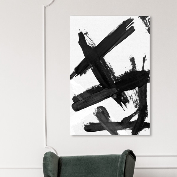 Oliver Gal Abstract Wall Art Canvas Prints 'Strike' Paint