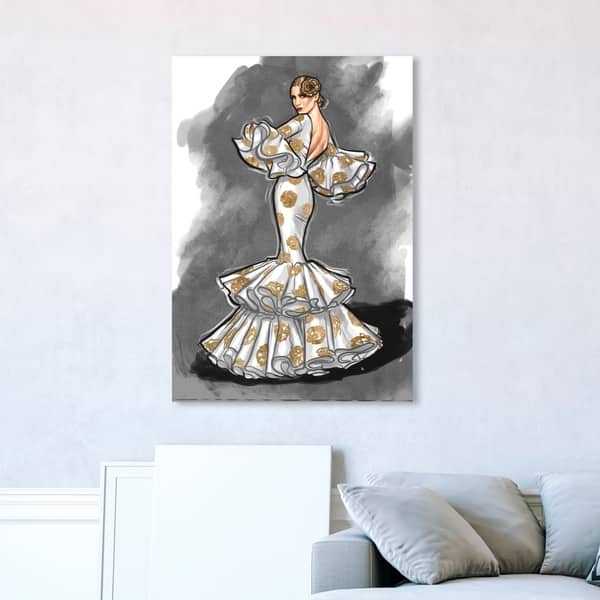 Oliver Gal Fashion and Glam Wall Art Canvas Prints 'Flamenco Noir ...