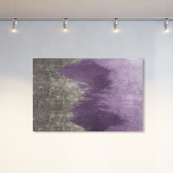 Oliver Gal Abstract Wall Art Canvas Prints 'Amethyst Waves' Watercolor -  Purple, Gray - On Sale - Bed Bath & Beyond - 30765585