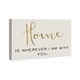 Oliver Gal Typography and Quotes Wall Art Canvas Prints 'Home Is with ...