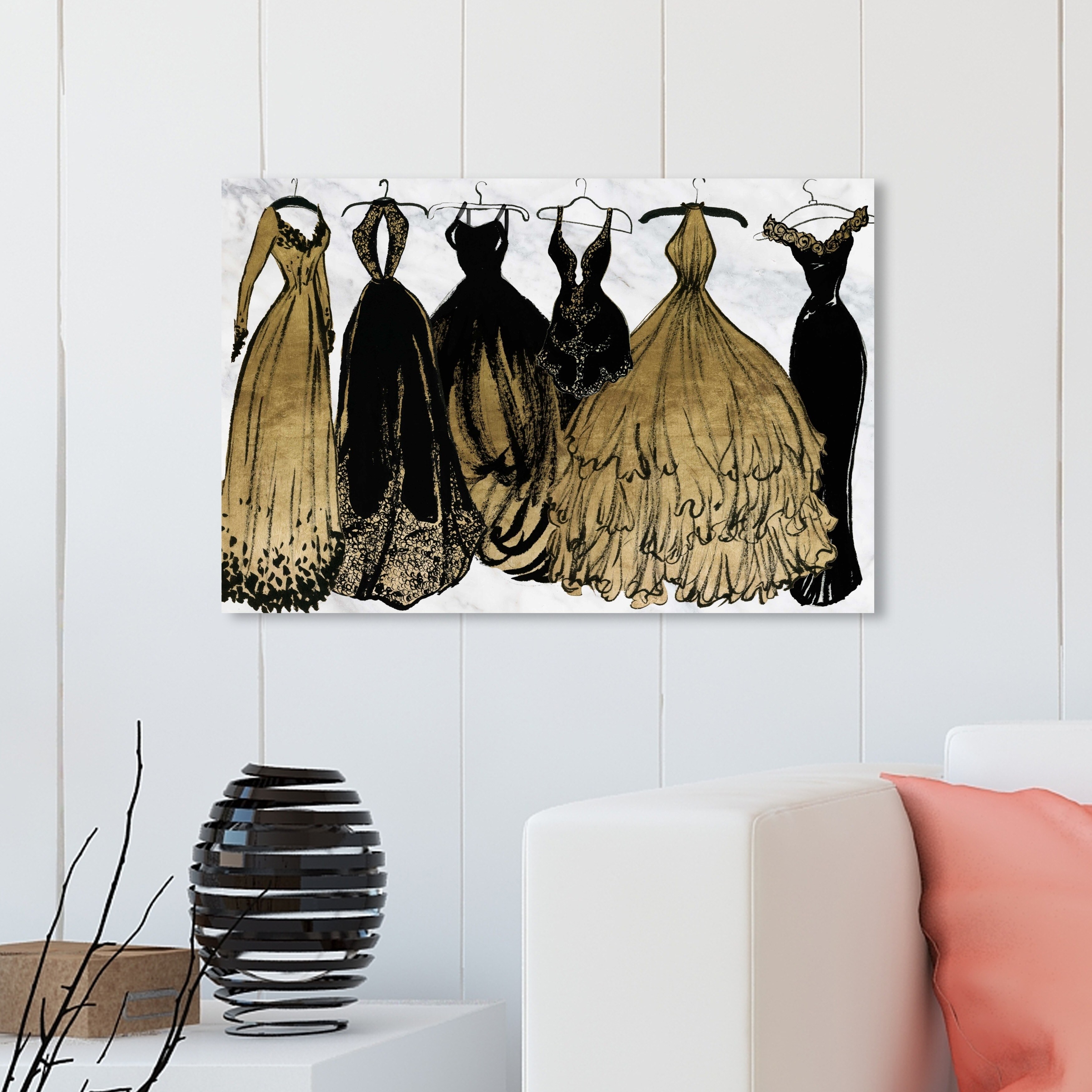 Oliver Gal 'Royal Crown Monogram' Fashion and Glam Wall Art Canvas Print  Lifestyle - Gold, Brown - Bed Bath & Beyond - 32377049