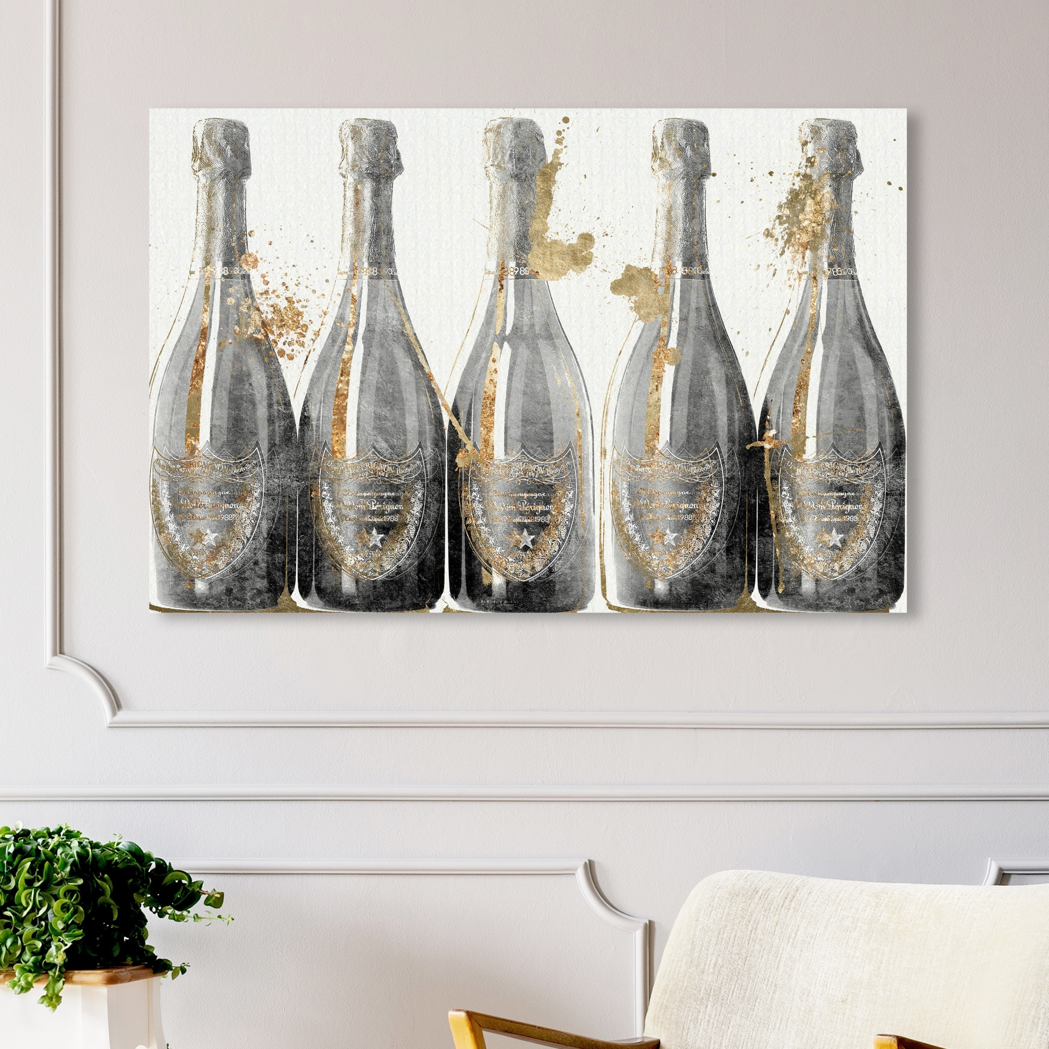 Shop Oliver Gal Drinks And Spirits Wall Art Canvas Prints Dom Marbles 1988 Champagne Gold Gray On Sale Overstock 30765679