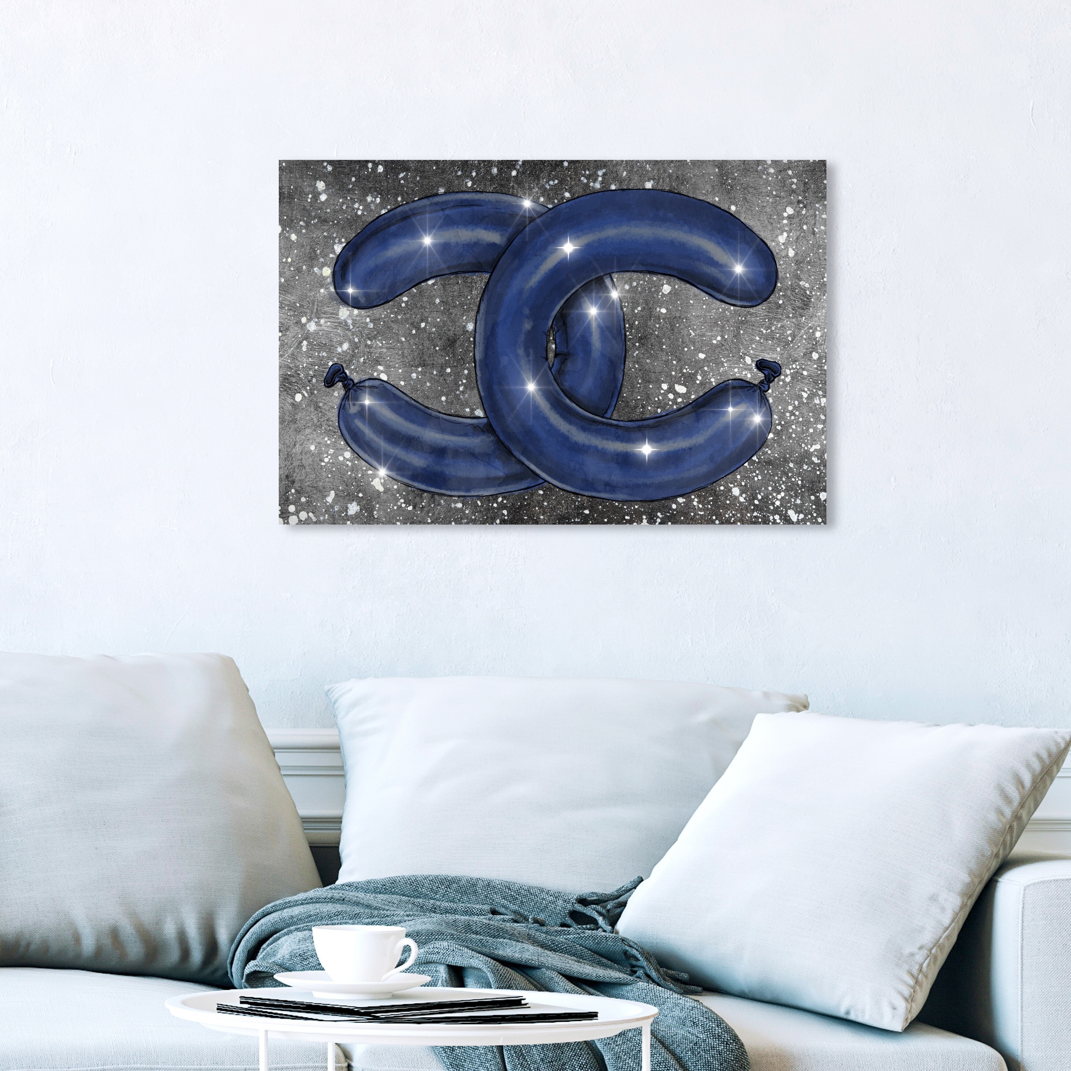 Oliver Gal 'Emballeur Navy' Fashion and Glam Framed Wall Art Prints Road  Signs - Blue, Gold - Bed Bath & Beyond - 31287477