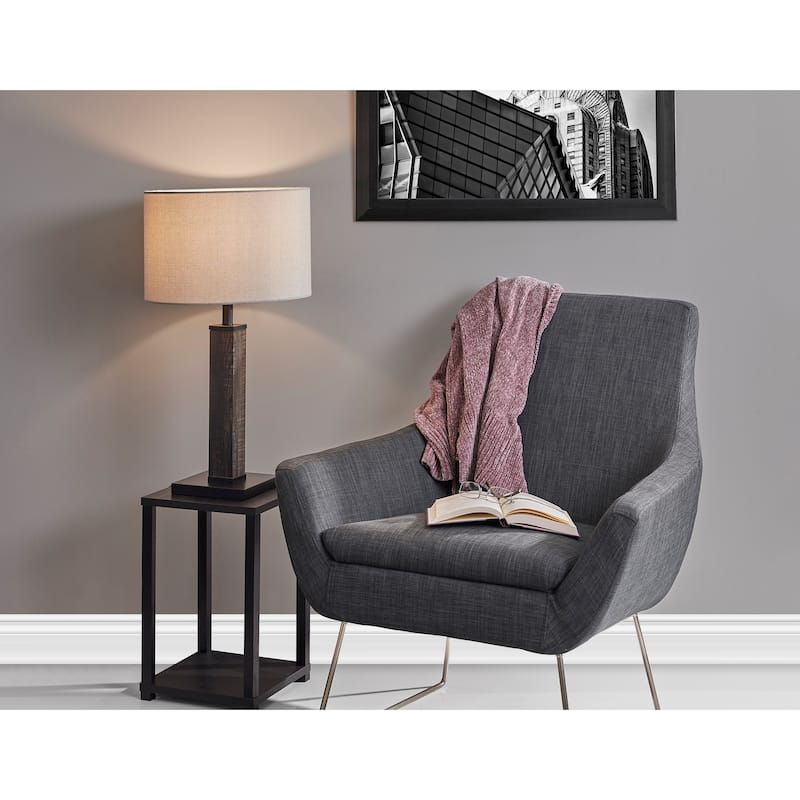 Adesso Walnut or Black Kona Table Lamp