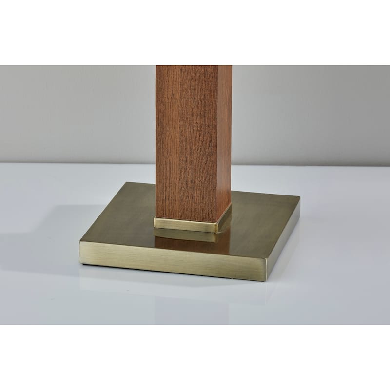 Adesso Walnut or Black Kona Table Lamp