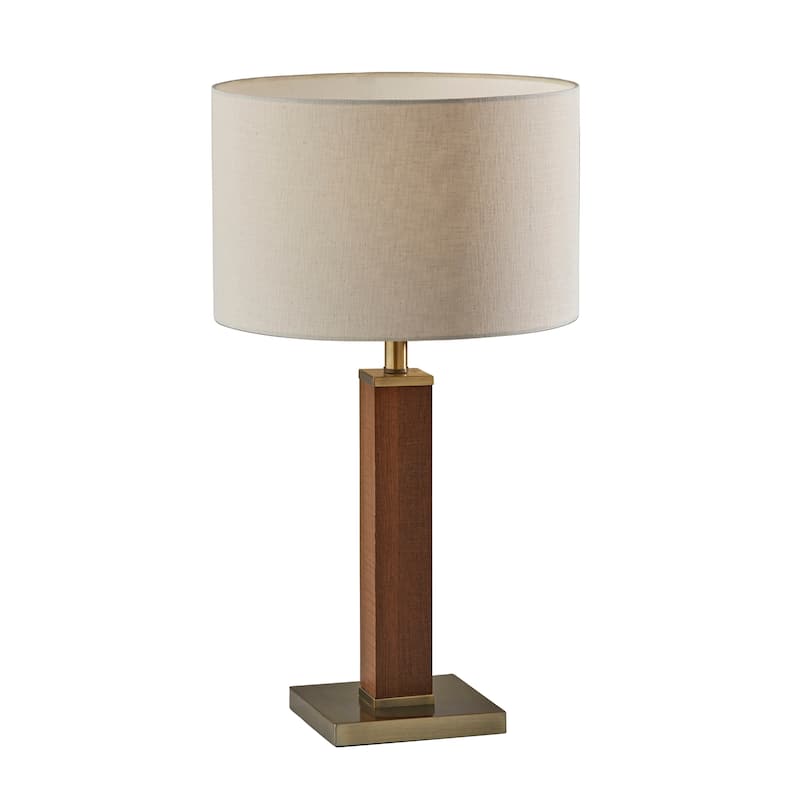 Adesso Walnut or Black Kona Table Lamp