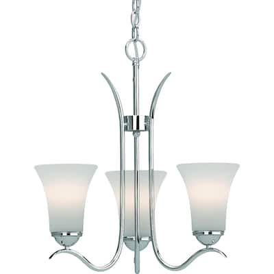 Alesia 3-Light Indoor Polished Nickel Chandelier