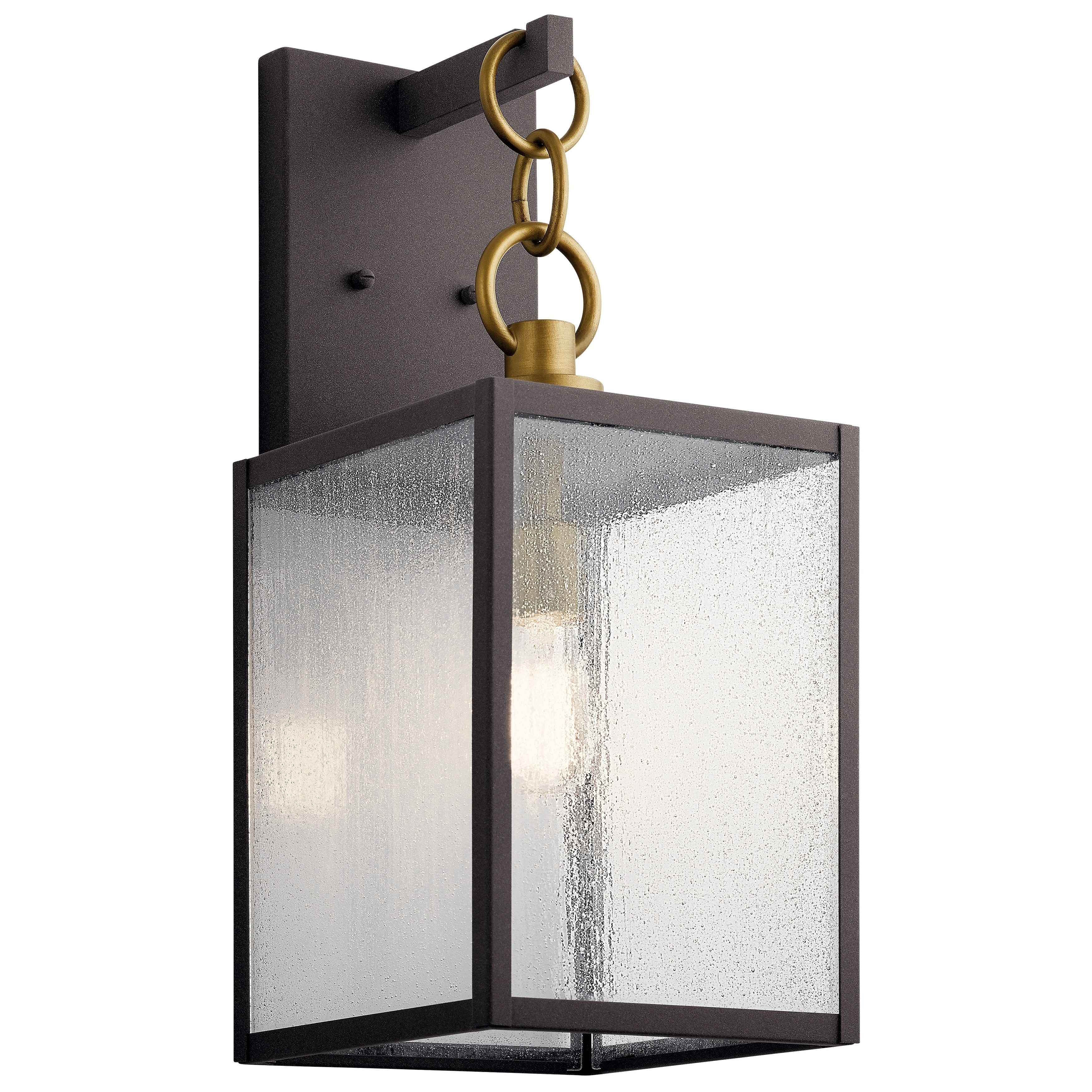 Kichler Old Bronze And Clear Water Glass Exterior Wall Light